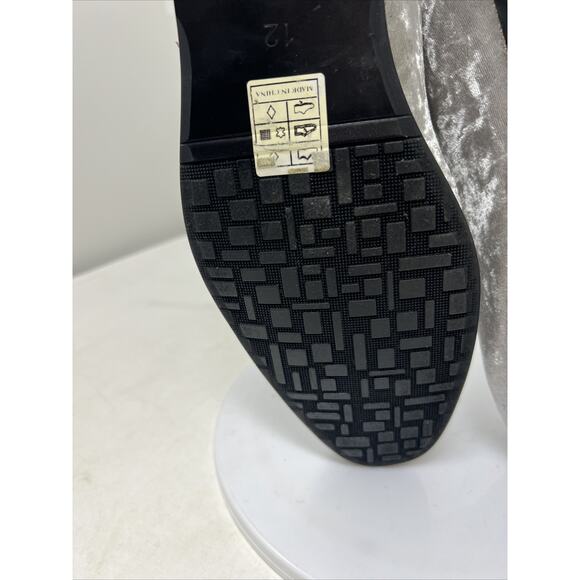 Amali Hauser2-211 Men’s Loafers- Silver crushed Velvet-men’s Slip On Shoes SZ 12 main image 11